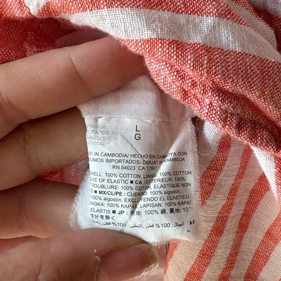Old Navy, size L, Striped orange and white Sundress, 100% cotton - Picture 7 of 7